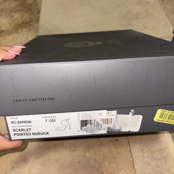 Vince Camuto Red Heeled Sandals - Picture 3 of 4